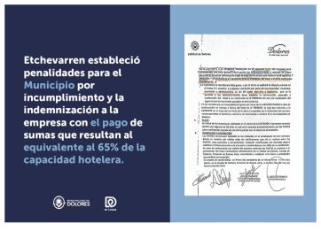 Empresa de Dolores reclama por un contrato firmado por Etchevarren igual a todo el presupuesto municipal