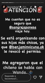 Benjamín Vicuña revocó el permiso para que La China Suárez saque a sus hijos del país