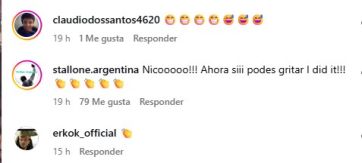 Sylvester Stallone se conmovió por el saludo de Nico Vázquez en su cumpleaños