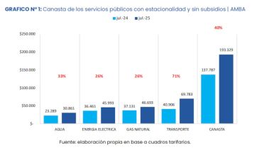 La luz, el agua, el transporte y el gas acumulan una suba del 600% en el AMBA