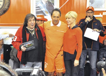 Scioli y su debut triunfal en el futsal