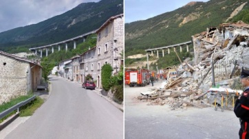 El antes y el después de Italia tras el devastador terremoto