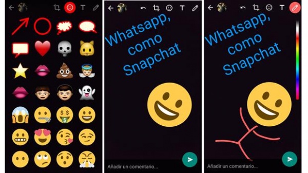 Whatsapp ya permite retocar tus fotos con stickers, texto y dibujos