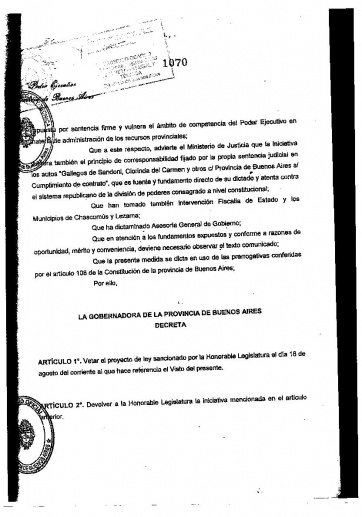 El veto y la rifa: Reunión clave entre la Provincia y Chascomús para destrabar el conflicto