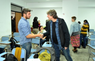 Invitado por el líder de Quebracho, Boudou dio catédra en Facultad de Periodismo de La Plata