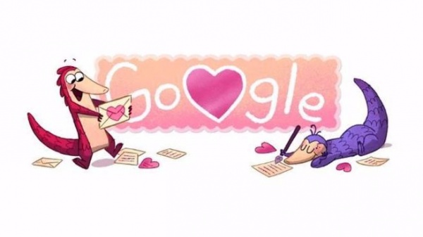 El extraño significado del doodle de Google en el Día de San Valentín