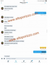 Los chats caliente de Diego Latorre y Natacha Jaitt