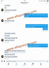 Los chats caliente de Diego Latorre y Natacha Jaitt