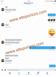 Los chats caliente de Diego Latorre y Natacha Jaitt