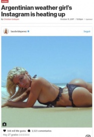 ¡Increíble! Sol Pérez llegó a las páginas del  New York Post