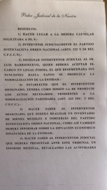 La Justicia intervino el PJ Nacional y designó a Luis Barrionuevo como interventor