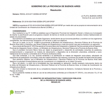 La Provincia crea otra Unidad para avanzar con la urbanización de villas