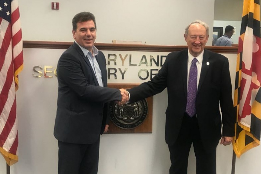Ritondo fue recibido en Estados Unidos por el Secretario de Estado de Maryland