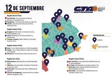 Mega miércoles de protestas: cortes de rutas y manifestaciones en la Provincia y Capital